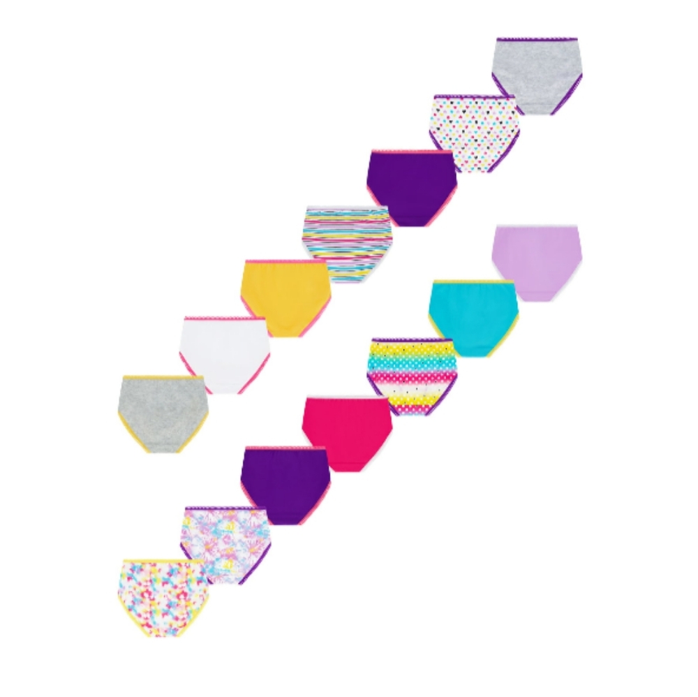 14-Pack Wonder Nation Girl's Brief Panties| 4 | Multi